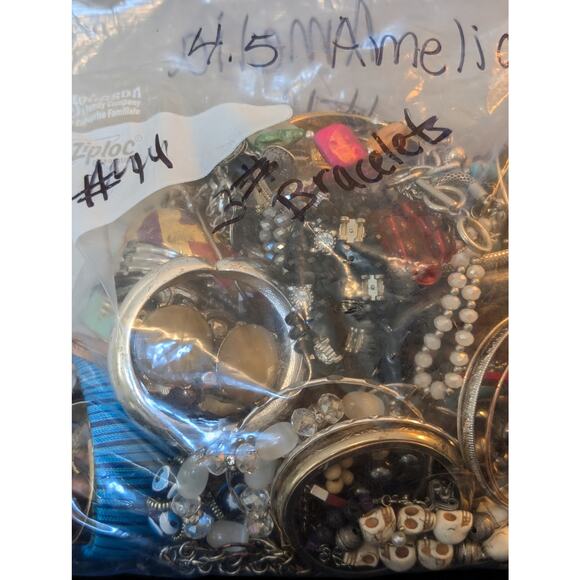 Jewelry Lot Amelia Bracelet Repurpose Bag 4 Plus Lbs Beads/Craft/Repurpose - Picture 6 of 8